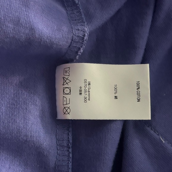 Supreme Shirt Mens Large Trademark Long Sleeve 2019 Purple Gold Back Text Cotton - Picture 10 of 11